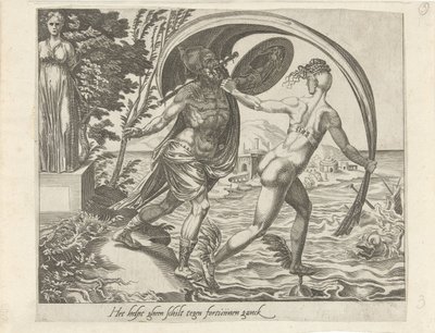 Aucun bouclier ne protège contre le malheur; Plus grande est votre fortune, plus grands sont vos chagrins - Dirck Volckertsz. Coornhert (attributed to)