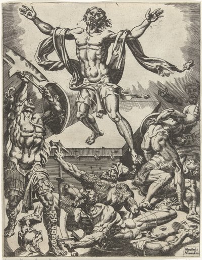 Résurrection du Christ - Dirck Volckertsz. Coornhert (attributed to)