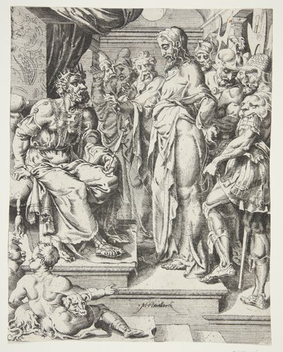 Le Christ devant Hérode - Dirck Volckertsz. Coornhert