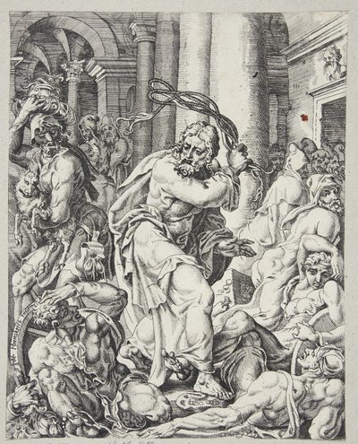 Christ chassant les marchands du temple - Dirck Volckertsz. Coornhert