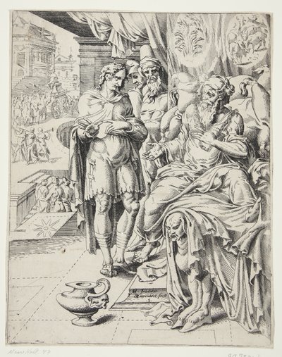 Joseph interprétant les rêves du Pharaon - Dirck Volckertsz. Coornhert