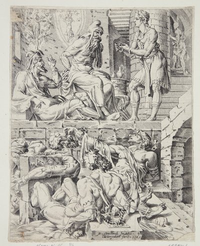 Joseph interprétant les rêves du majordome et du boulanger - Dirck Volckertsz. Coornhert