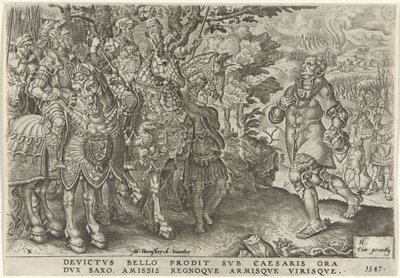 Reddition du duc de Saxe sur le champ de bataille de Mühlberg, 1547 - Dirck Volckertsz. Coornhert