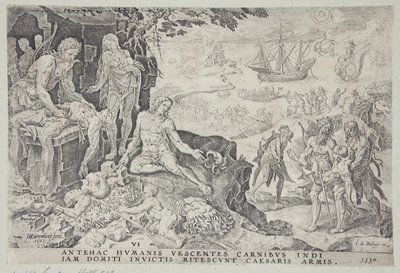 Les troupes impériales apportant la civilisation aux Indiens - Dirck Volckertsz. Coornhert