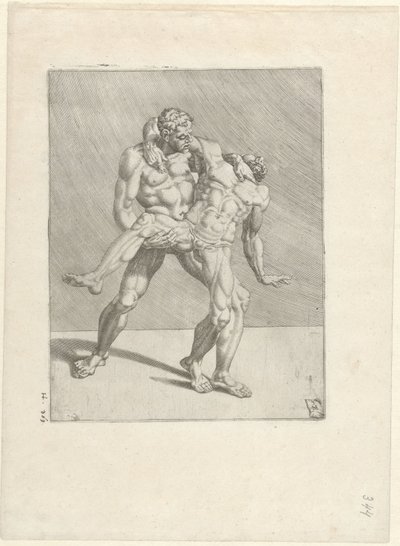 Deux lutteurs - Dirck Volckertsz. Coornhert
