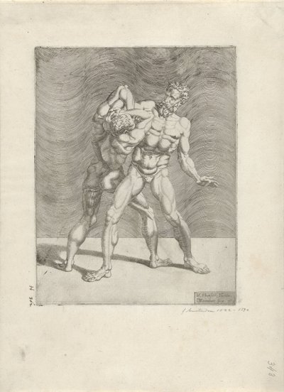 Deux lutteurs (Lutteurs) - Dirck Volckertsz. Coornhert