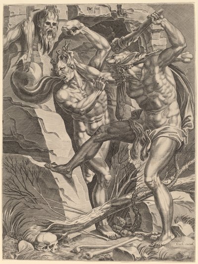Hercule tuant Cacus - Dirck Volckertz Coornhert