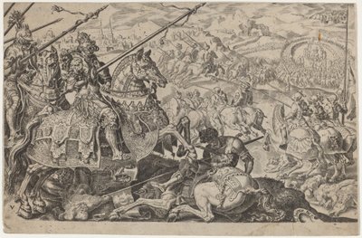 Soliman le Magnifique forcé de lever le siège de Vienne - Dirck Volckertz Coornhert, after Maerten van Heemskerck