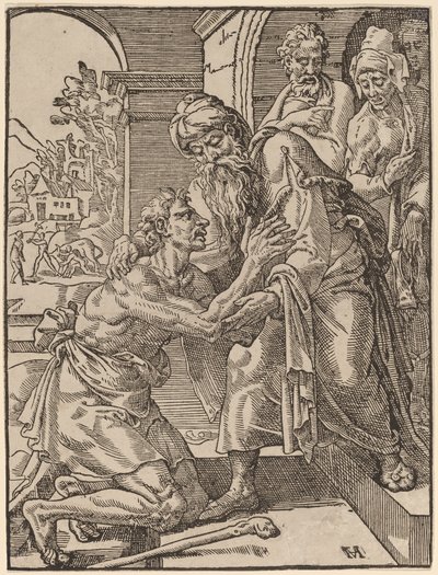 Le retour du fils prodigue - Dirck Volckertz Coornhert after Maerten van Heemskerck