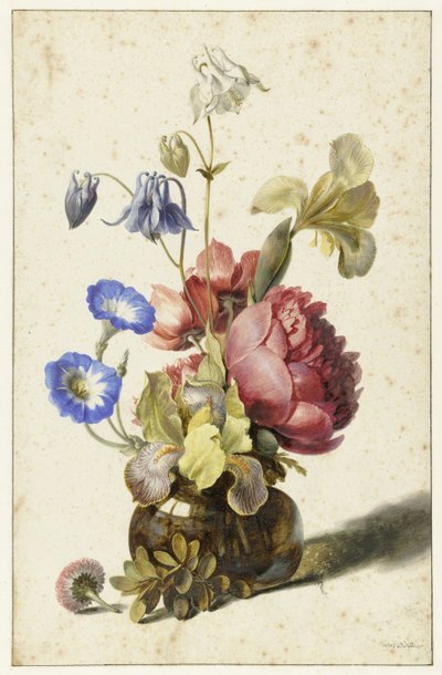 Fleurs dans une bouteille - Dirck de Bray
