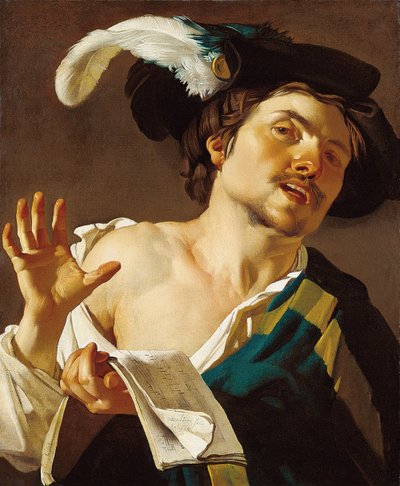 Jeune homme chantant - Dirck van Baburen