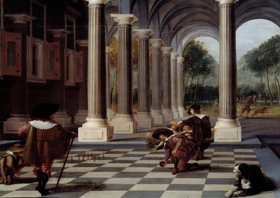 Joueurs de quilles (détail) - Dirck van Delen