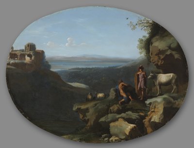 Mercure et Argus dans un paysage - Dirck van der Lisse