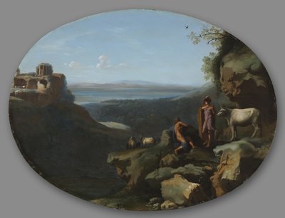 Mercure et Argus dans un paysage - Dirck van der Lisse