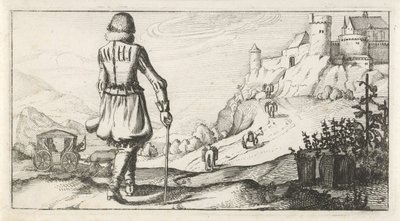 Homme en pourpoint dans un paysage montagneux - Dirk Eversen Lons