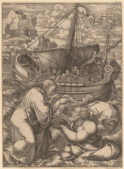 Saint Pierre marchant sur l