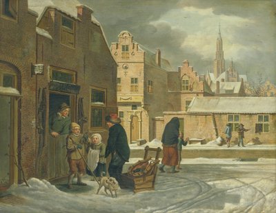 Vue de la ville en hiver - Dirk Jan van der Laan