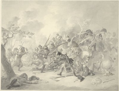 Combat dans un village - Dirk Langendijk