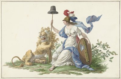 Modèle pour le drapeau de la Marine Batave, 1796 - Dirk Langendijk