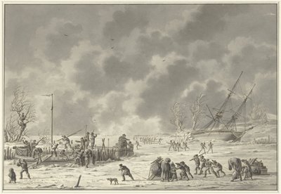 Fuite des Landzaten à Texel, janvier 1795 (L