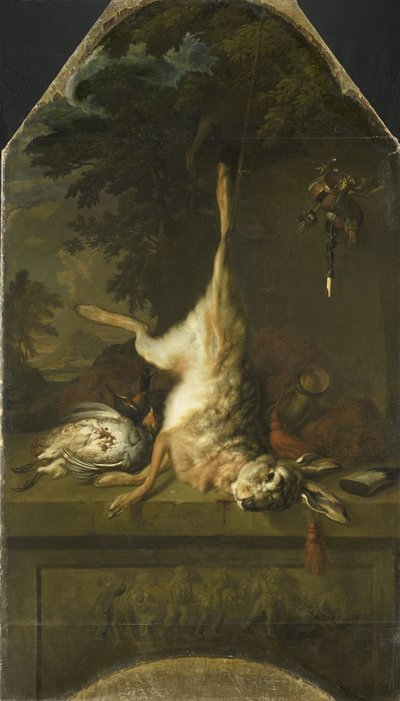 Nature morte au lièvre et à la perdrix morts - Dirk Valkenburg