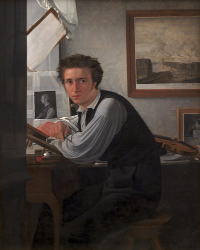 Portrait du graveur sur cuivre Carl Edvard Sonne - Ditlev Blunck