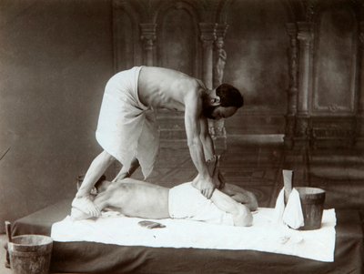 Le bain oriental. Massage - Dmitri Ivanovich Yermakov