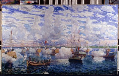 La flotte de Pierre I de Russie (dit le Grand) - Dmitri Nikolayevich Kardovsky