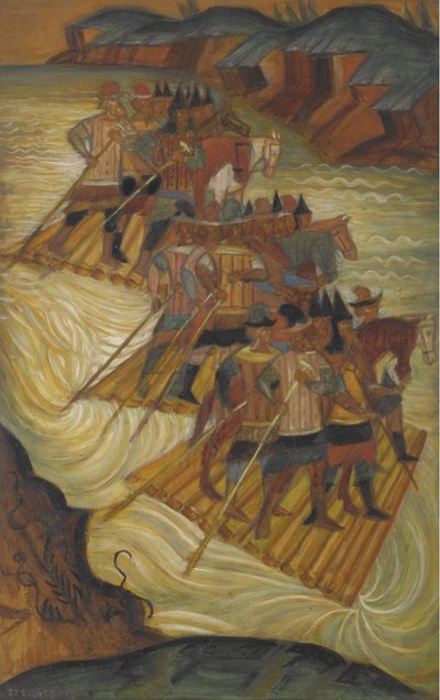 Traversée de la rivière - Dmitri Semyonovich Stelletsky