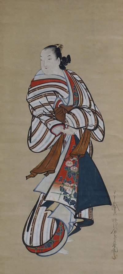 Courtisane debout regardant par-dessus son épaule - Dohan Kaigetsudo