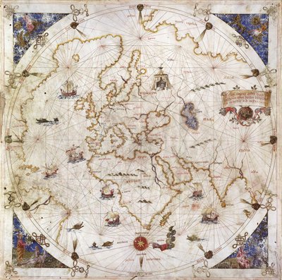 Carte portulan du monde, 1519 - Dolfin Bonaldo