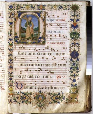 Ms 540 f.3r Page avec initiale historiée 