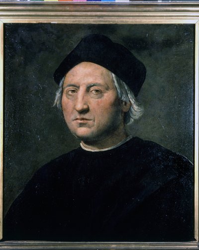 Portrait de Christophe Colomb - attribué à Ghirlandaio, Musée Naval de Gênes - Pegli - Domenico (attr.to) Ghirlandaio