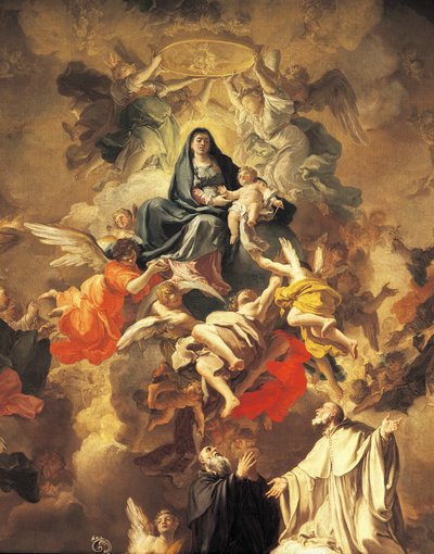 Gloire avec saints et anges (détail) - Domenico Antonio Vaccaro