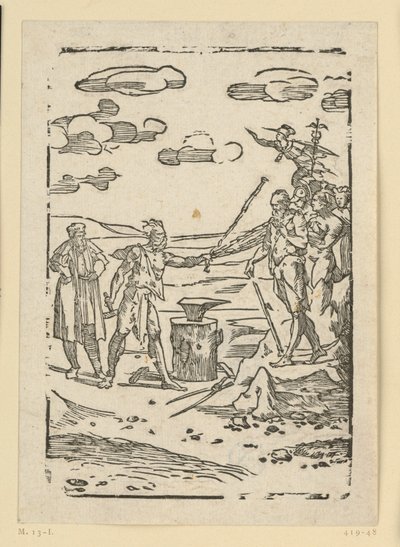 Les métaux doivent être forgés. Héphaïstos (Vulcain) apporte les métaux à l