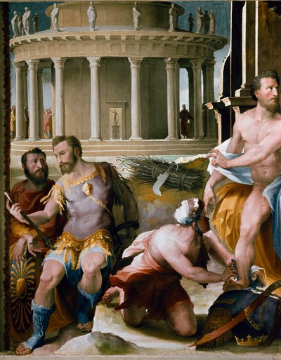Frise : le sacrifice de Codros roi d