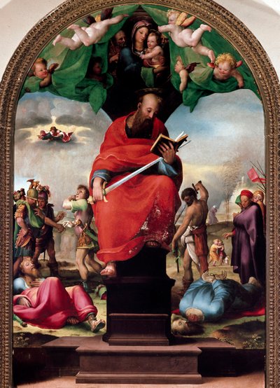 Représentation de Saint Paul sur le trône - Domenico Beccafumi