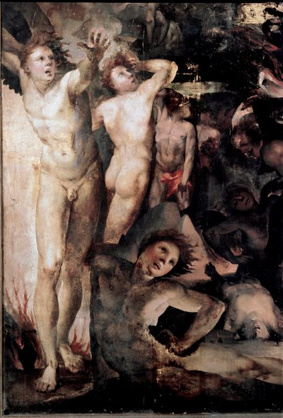 Saint Michel chassant les anges rebelles (détail) - Domenico Beccafumi
