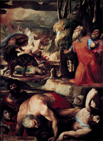 Le châtiment de Coré, Dathan et Abiron - Domenico Beccafumi