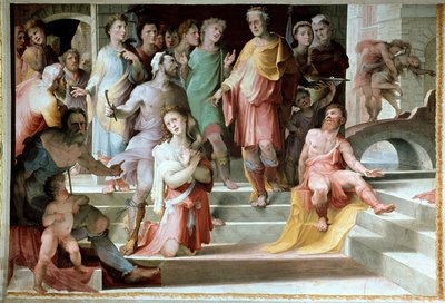 Le sacrifice de Séleucos de Locres. Séleucos pour punir son fils d