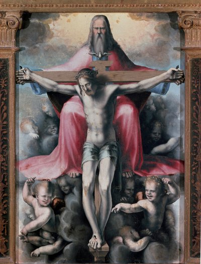 Triptyque de la Trinité, panneau central : la Trinité (détail) - Domenico Beccafumi