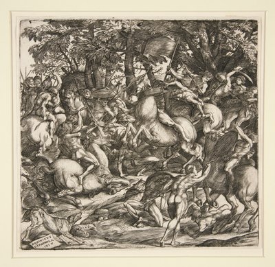 Bataille des hommes nus - Domenico Campagnola