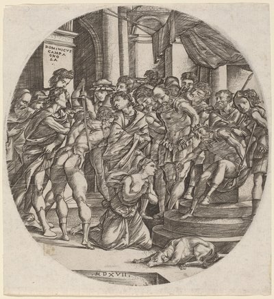 Décapitation de Sainte Catherine - Domenico Campagnola