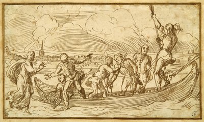Le Christ et Saint Pierre marchant sur l