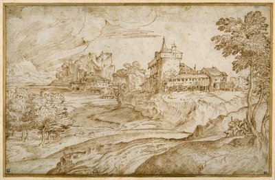 Paysage montagneux avec un castello et d
