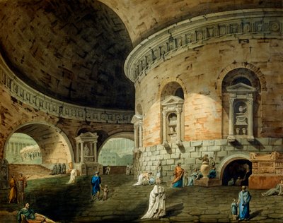 Décor de scène pour une pièce de théâtre, début du 19ème siècle - Domenico Corsini