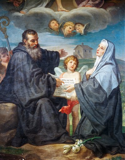 Saint Benoît et Sainte Scholastique par Domenico Corvi (1721-1803) - Domenico Corvi