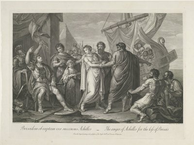 Achille en colère pour la perte de Briséis - Domenico Cunego