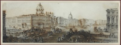 Perspective Nevski près du canal Catherine à Saint-Pétersbourg - Domenico Felice Lamoni