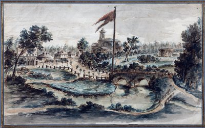 Vue du parc Pavlovsk avec l